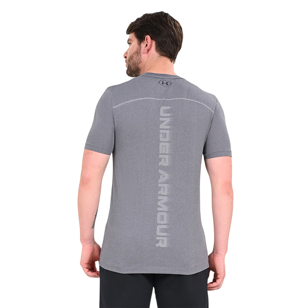 REMERA UA RUSH SEAMLESS WORDMARK SS