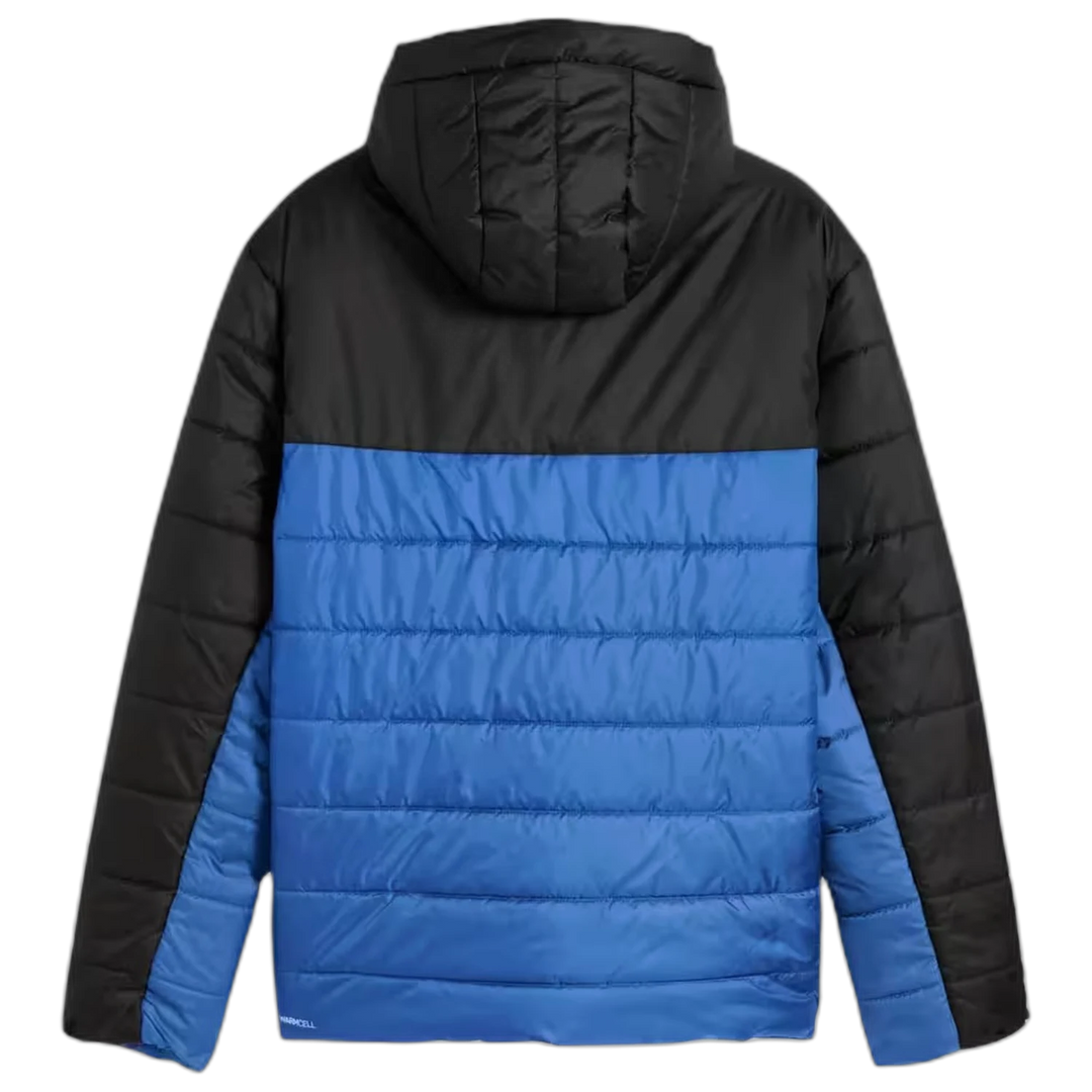 Campera Puma ESS Hooded Padded Jacket Hombre Azul Negro