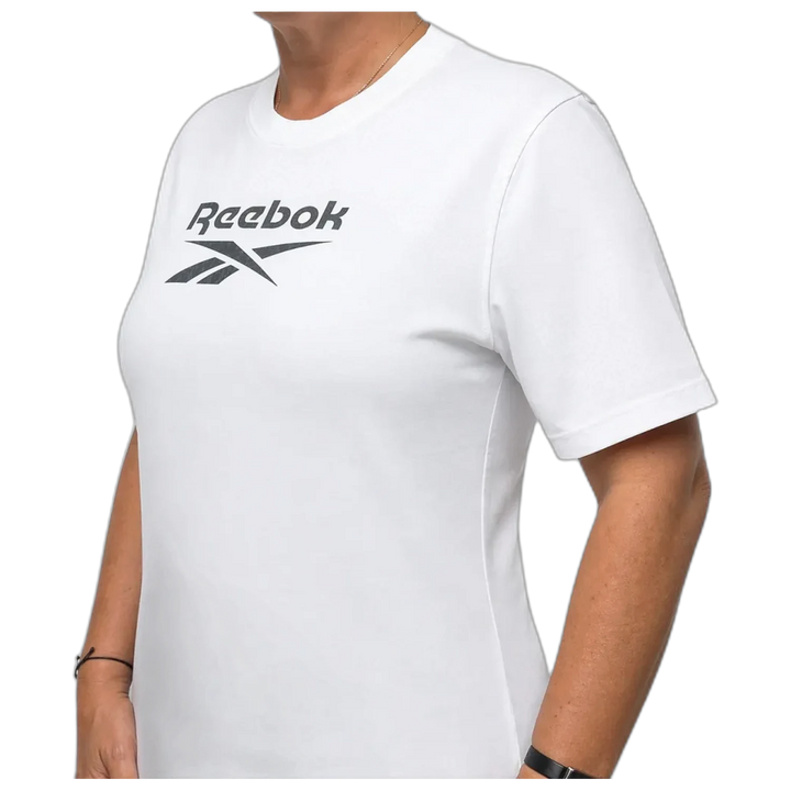 Remera Reebok Leopard Mujer Blanca