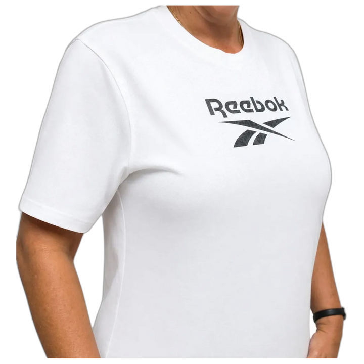 Remera Reebok Leopard Mujer Blanca