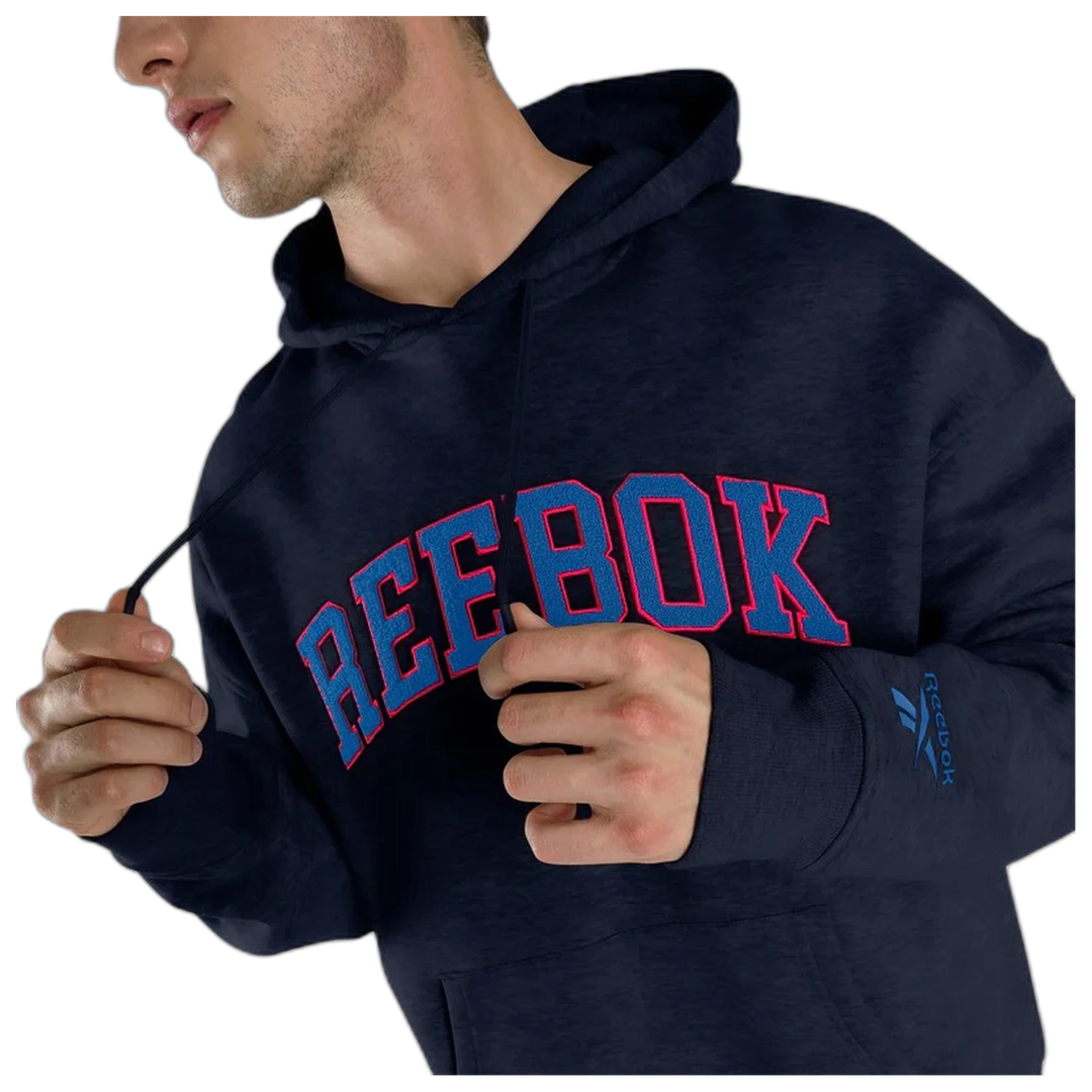 Buzo Reebok Freshman Hoodie Hombre Azul Marino