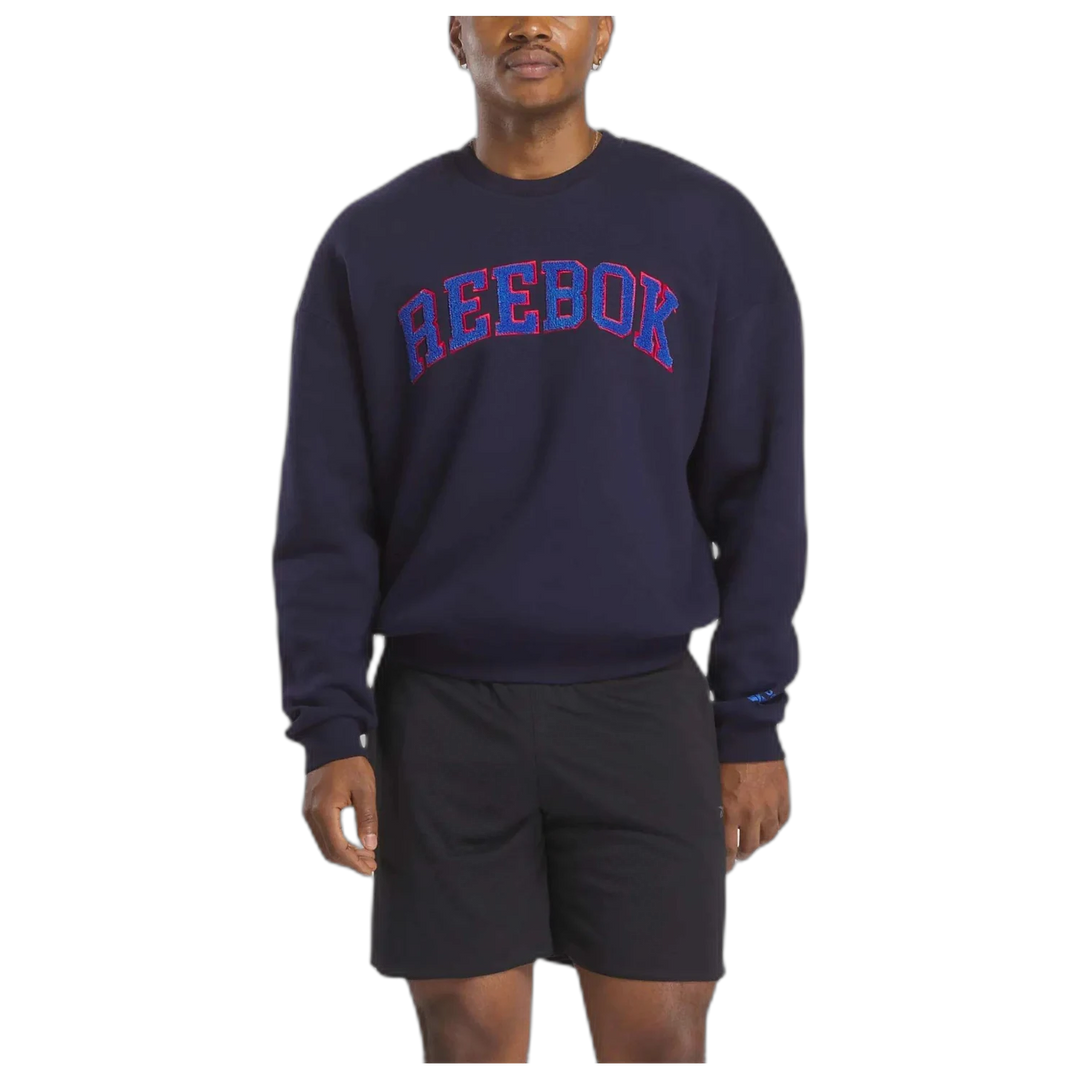 Buzo Reebok Crew Vector Hombre Azul Marino