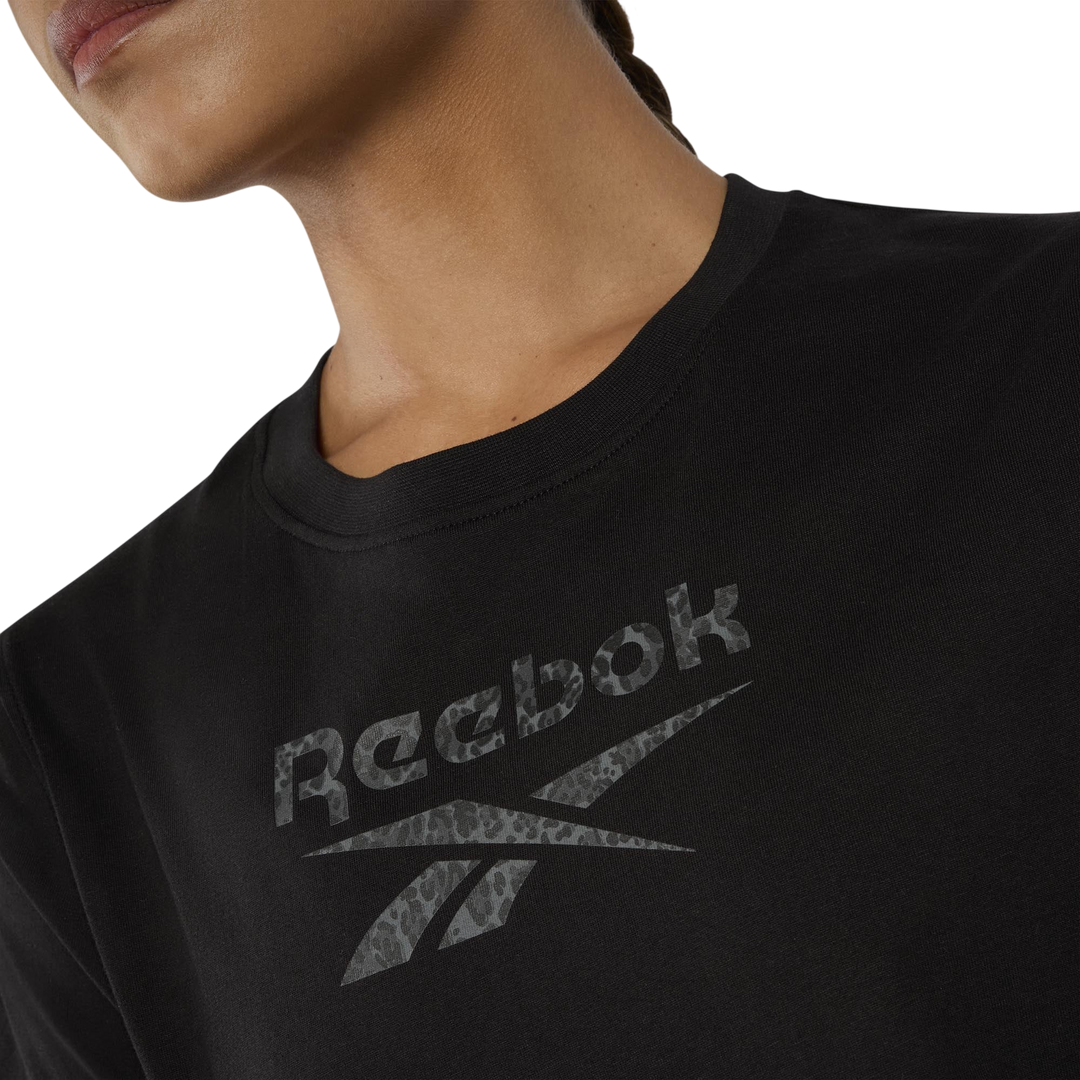 Remera Reebok Leopard Print Mujer