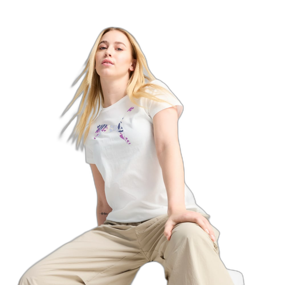 REMERA GRAPHICS FLORAL CAT LOGO