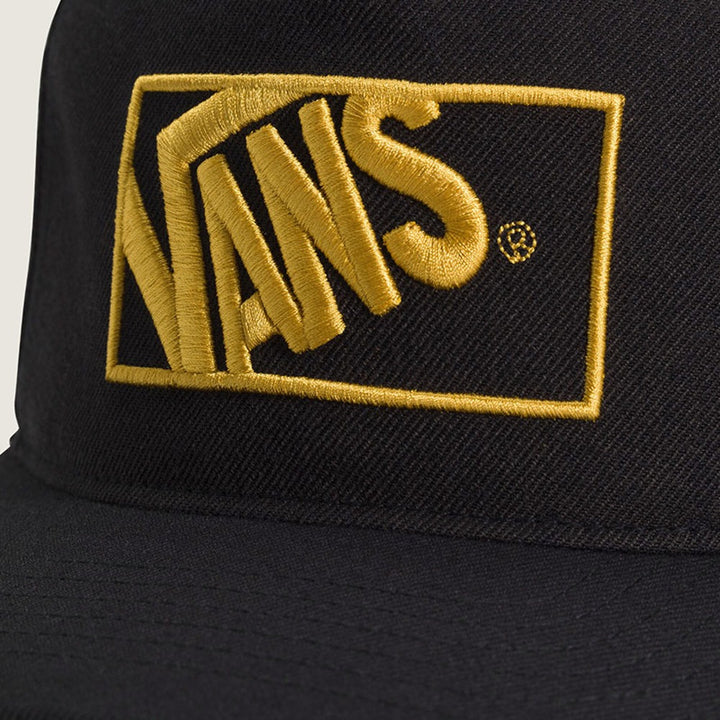 Gorra Vans Formula Snapback Negra 5 Paneles Ajustable
