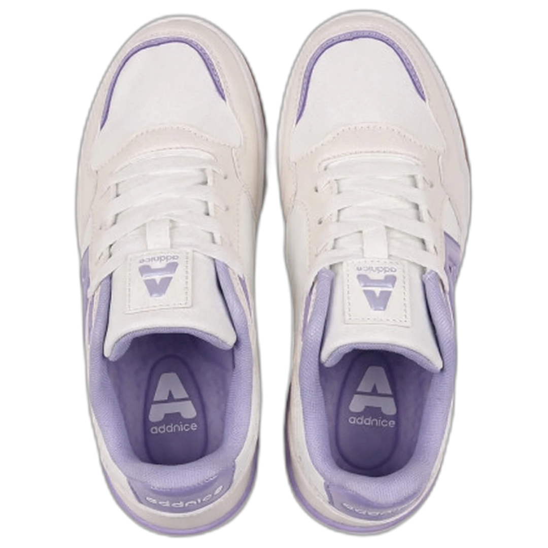 Zapatillas Addnice Skate Max Niño Blanca-Lila