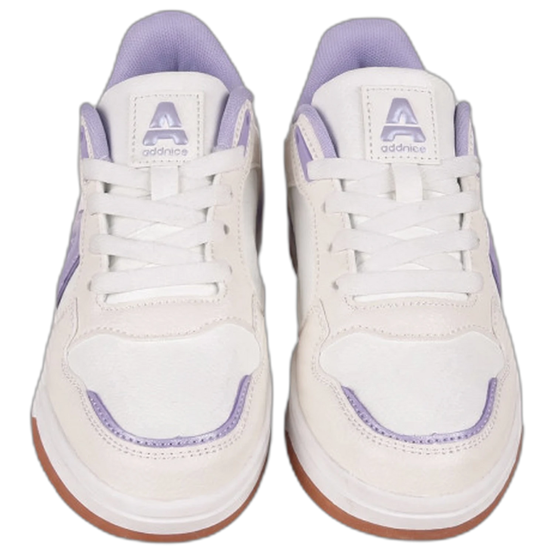 Zapatillas Addnice Skate Max Niño Blanca-Lila