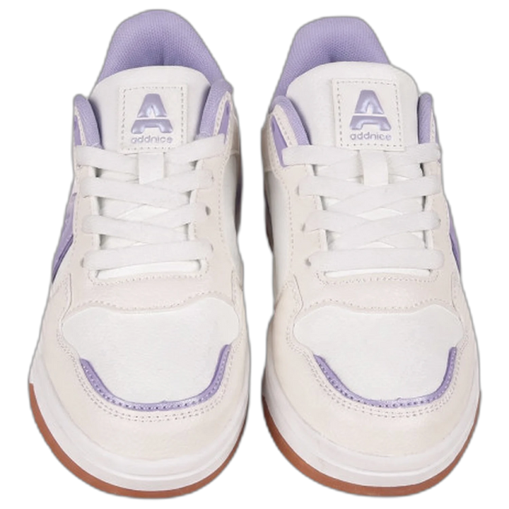 Zapatillas Addnice Skate Max Niño Blanca-Lila