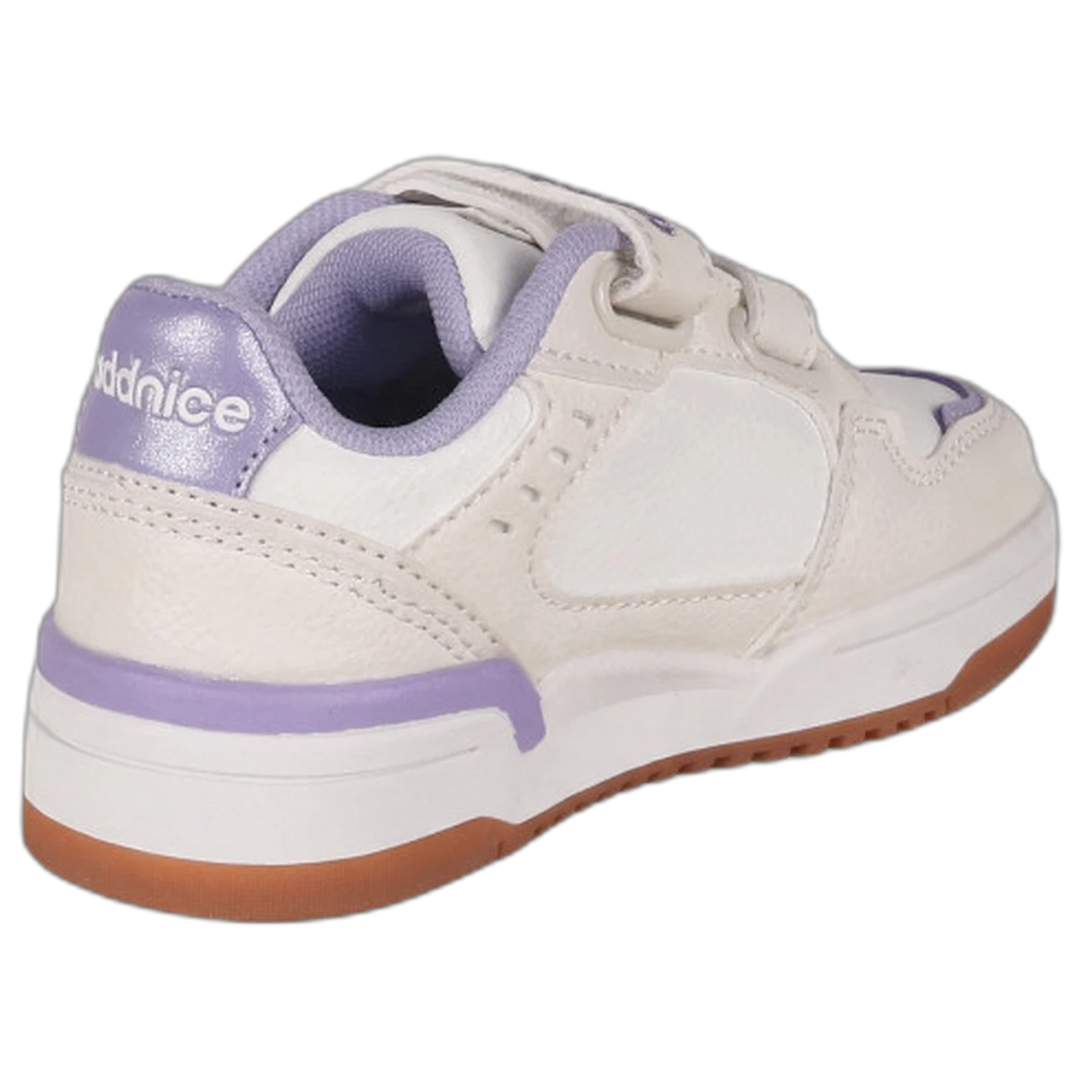 Zapatillas Addnice Skate Max Velcro Niña Blanca-Lila