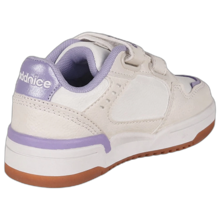 Zapatillas Addnice Skate Max Velcro Niña Blanca-Lila