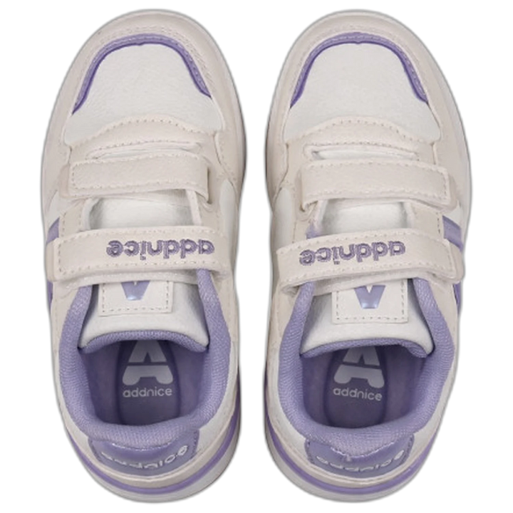 Zapatillas Addnice Skate Max Velcro Niña Blanca-Lila