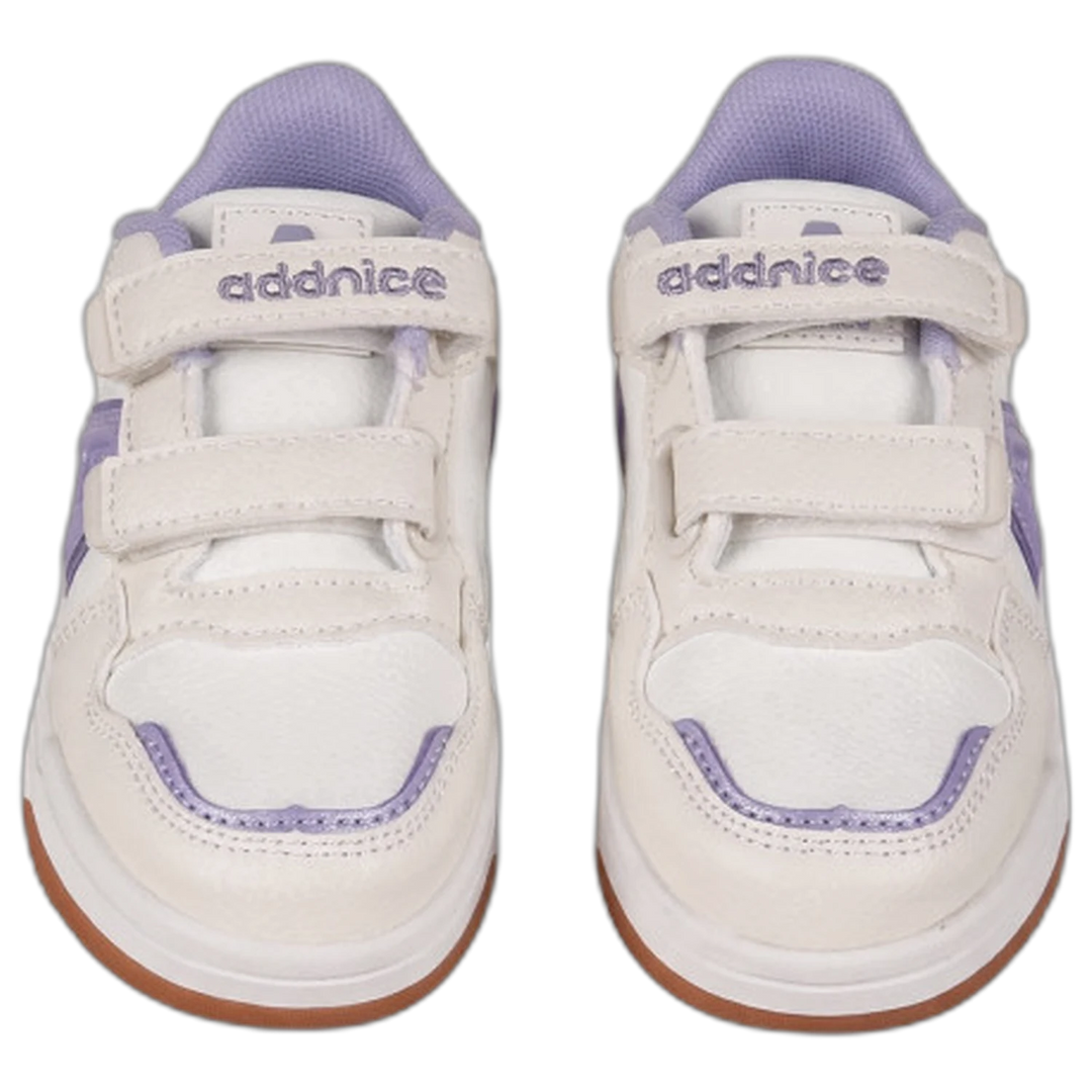 Zapatillas Addnice Skate Max Velcro Niña Blanca-Lila