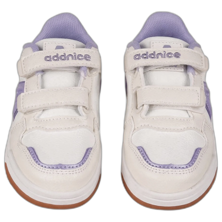 Zapatillas Addnice Skate Max Velcro Niña Blanca-Lila