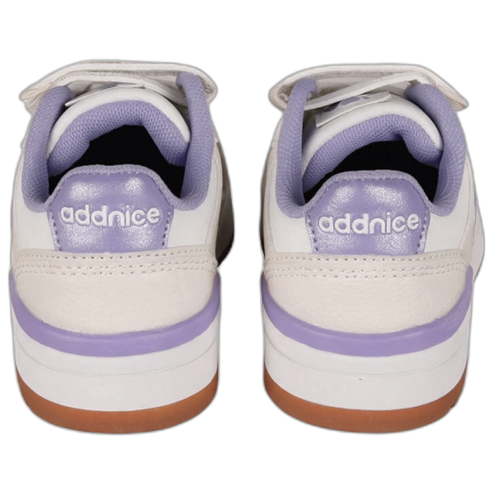Zapatillas Addnice Skate Max Velcro Niña Blanca-Lila