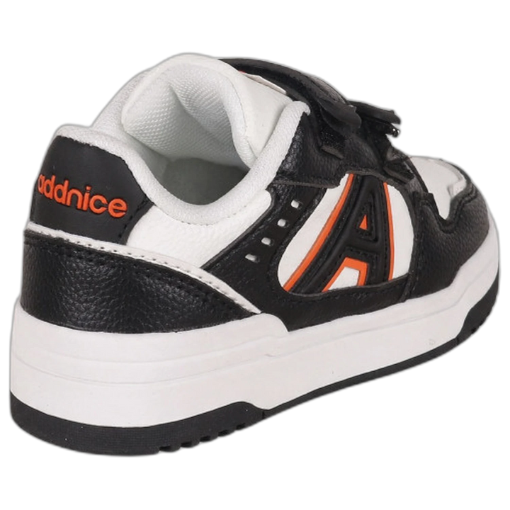 Zapatillas Addnice Skate Max Velcro Niño Negro-Naranja