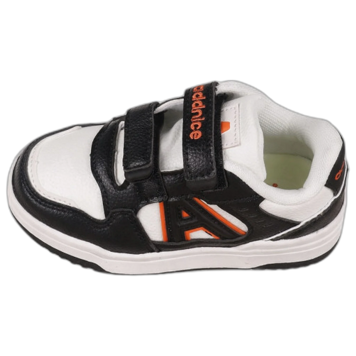 Zapatillas Addnice Skate Max Velcro Niño Negro-Naranja