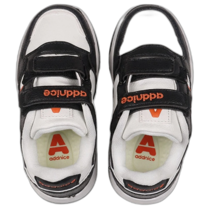 Zapatillas Addnice Skate Max Velcro Niño Negro-Naranja