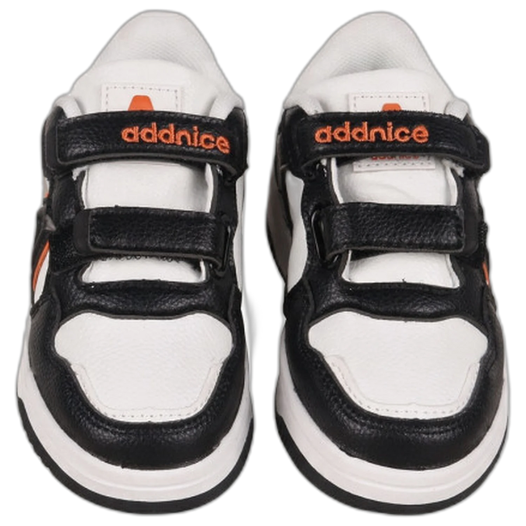 Zapatillas Addnice Skate Max Velcro Niño Negro-Naranja