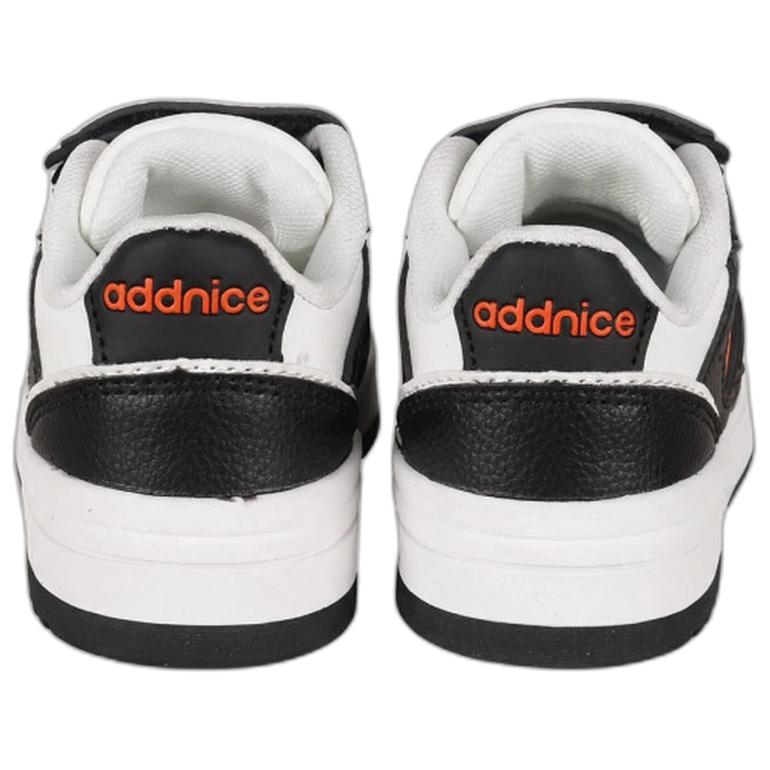 Zapatillas Addnice Skate Max Velcro Niño Negro-Naranja